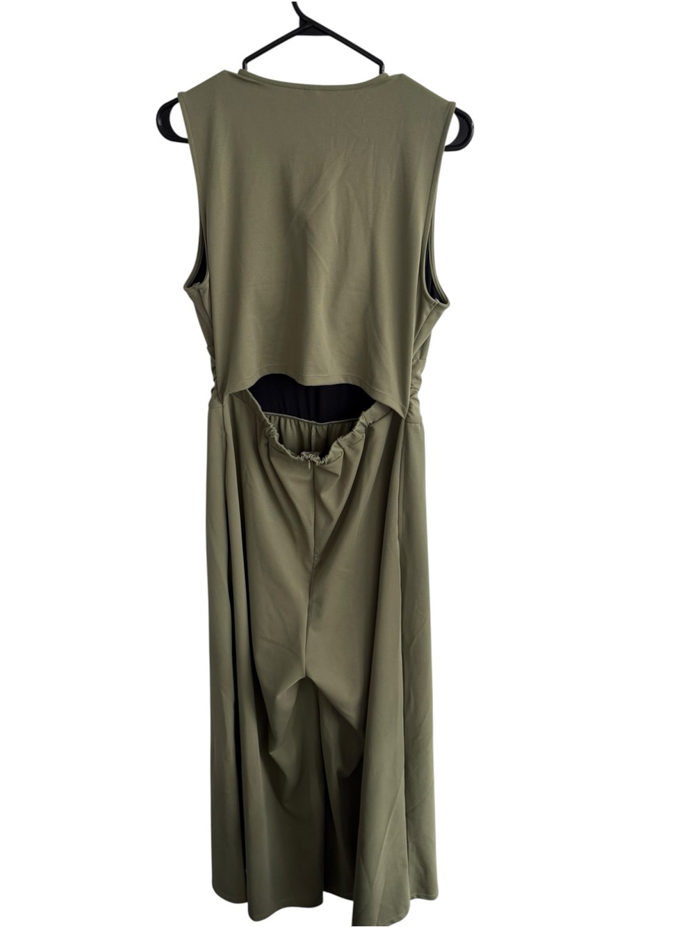 Halara VNeck Wide Leg Green Jumpsuit Sz Large - Picture 4 of 13